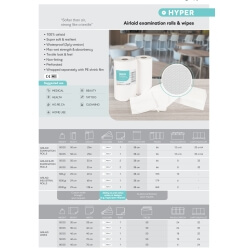 Soft Care Hyper 2ply Airlaid &amp; PE Examination Roll 58cm x 25m - White DS 50 - 4