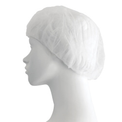 Round cap non woven white (100pcs) - 2