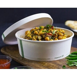 Крышка с вентиляционными отверстиями, из белой бумаги и кукурузного крахмала, серия 185, в пачке 50 шт - 1