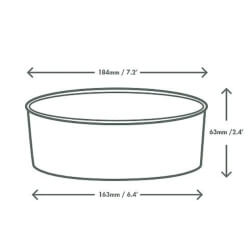 Kulho PLA-pinnoitettu paperi, 1100 ml, sarja 185, 50 kpl per pakkaus - 1