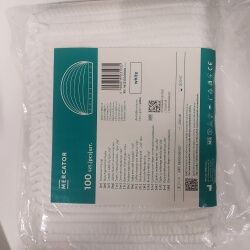 Nonwoven cap, “clip” type (white) 100TK - 1