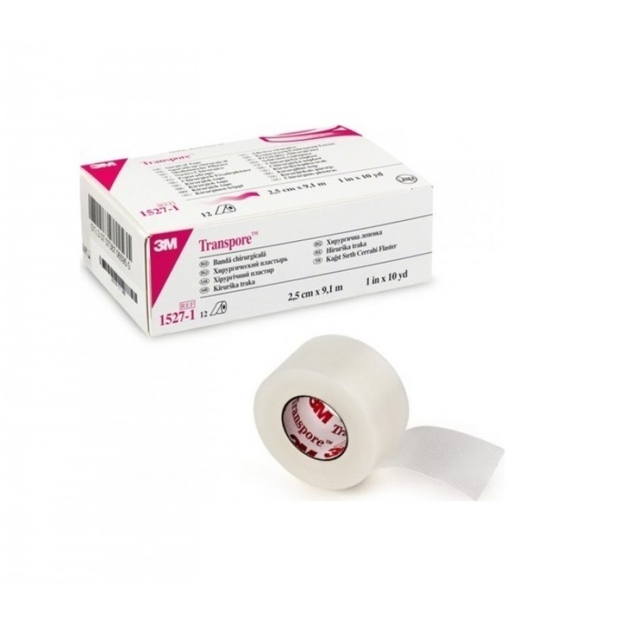 3M Transpore Surgical transparent tape 5cm x 9,1m 1tk