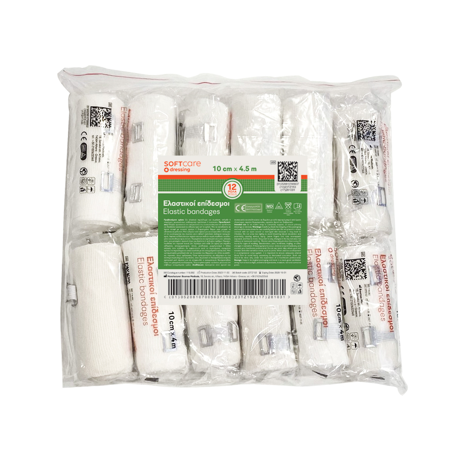 Elastic Bandages Soft Care  10 cm x 4,5 m 12tk