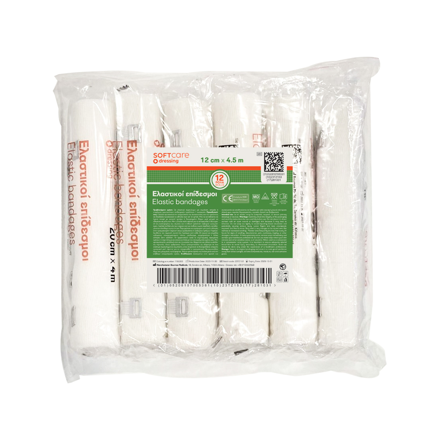 Elastic Bandages Soft Care  12 cm x 4,5 m 12tk