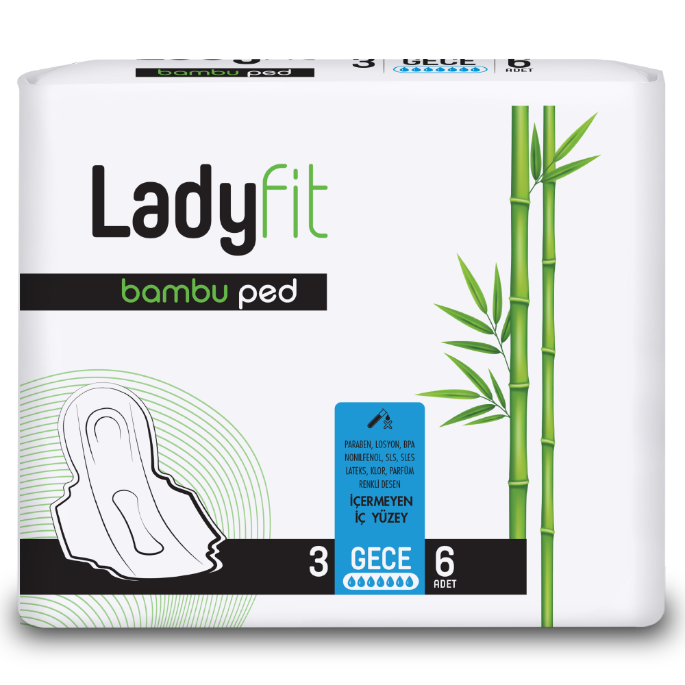 Lady Fit Bamboo Sanitary Napkins (Night)
