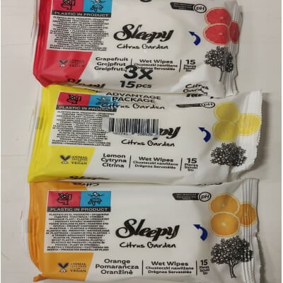 Uninen märkäpyyhke 3 pakkausta/15 kpl