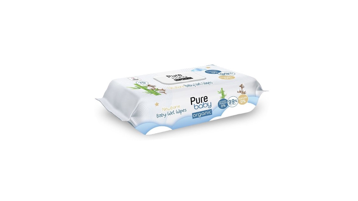 Pure Baby Organic Wet Wipes 70tk