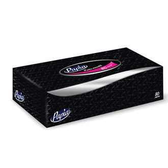 Papia Black 2-ply Napkins in Box