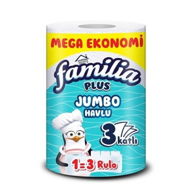 Familia Jumbo 3-kihiline Paberkäterätik 1=3 /15tk/