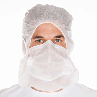 Astro-mütsid 2-kihilise näomaskiga Valge | SMS