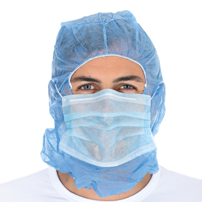 Astro-mütsid 2-kihilise näomaskiga Sinine | SMS