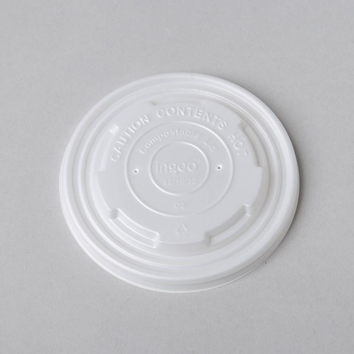 White lid for ø115mm  soup bowl, PLA, 50pcs/pack