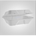 Large bagasse clamshell (228 x 152 mm), 50 pcs per pack