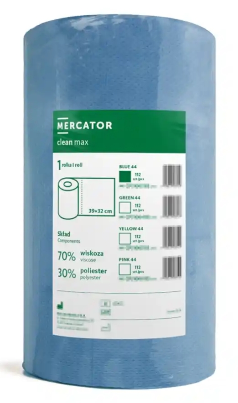 CLEAN MAX BLUE 44 - Tööstuslik puhastuslapp rullis, sinine