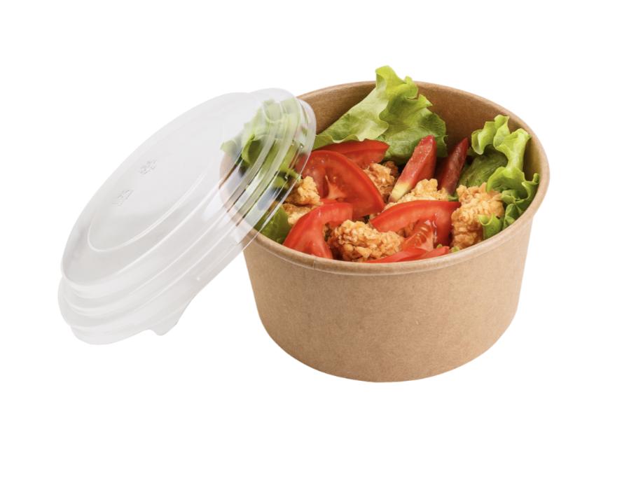 Salatikarp kartongist 1100 ml, Ø185, kraft, 40 tk pakis + Kaas