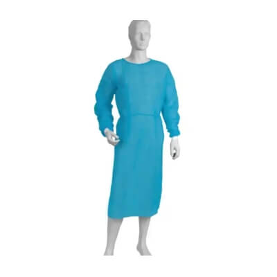 Medical Gown (cuff) 30 g, Blue 10 pcs