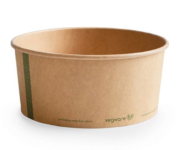 PLA-pinnoitettu paperikulho, 1100 ml 185-sarja, 50 kpl per pakkaus