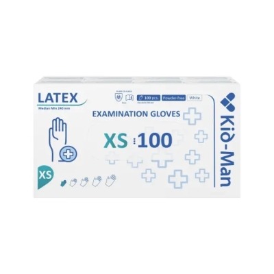 Lateksikäsineet Latex WHITE Kid-Man