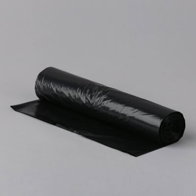 Must LDPE-prügikott, 60 l, 600 x 850 mm, 40 mikronit, 10 kotti rullis.