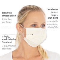 Face masks type II, 3-ply | PP yellow 50tk - 4