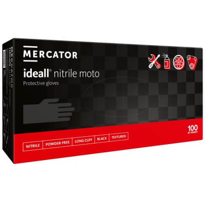 Mercator Ideall Nitrile Moto Super vastupidavad nitriilkindad pikk 100tk