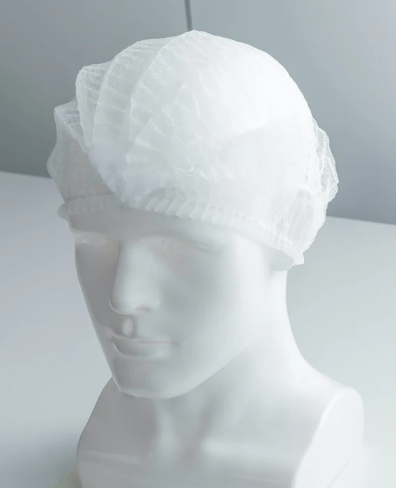 Nonwoven cap, “clip” type (white) 100TK